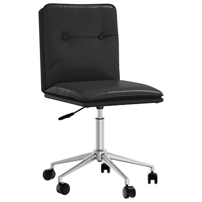 vidaXL - Eetkamerstoel - kunstleer - zwart