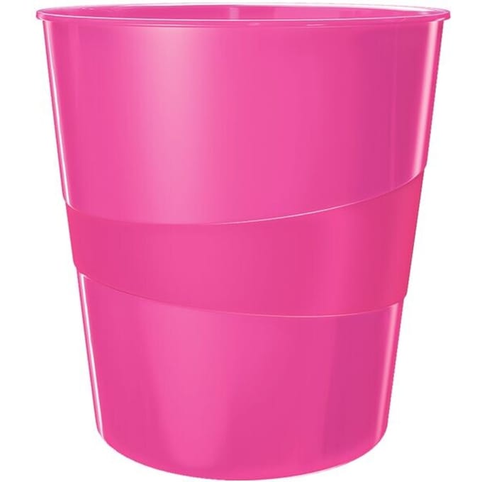 Papierbak Leitz WOW 15liter roze