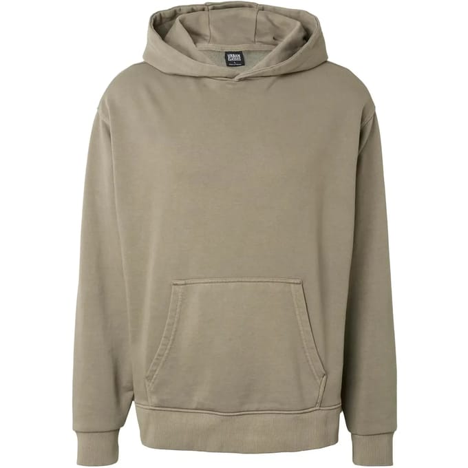 Urban Classics - Heavy Washed Boxy Hoodie/trui - 3XL - Olijfgroen