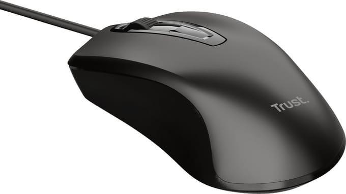 Trust BASICS Muis Kabelgebonden Optisch Zwart 3 Toetsen 1200 dpi Geïntegreerd scrollwiel