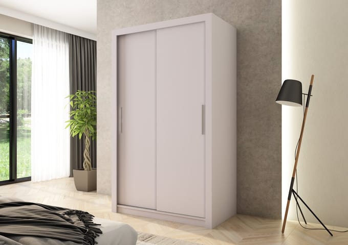 Promeubels - Kledingkast Miami - 120cm - Beige - Schuifdeur - Opbergkast