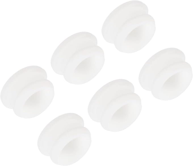 Siliconen Afsluitdoppen - Rubberen Pluggen - Gaten Afwerken - Hoge Elasticiteit - Diameter 23 mm - Wit
