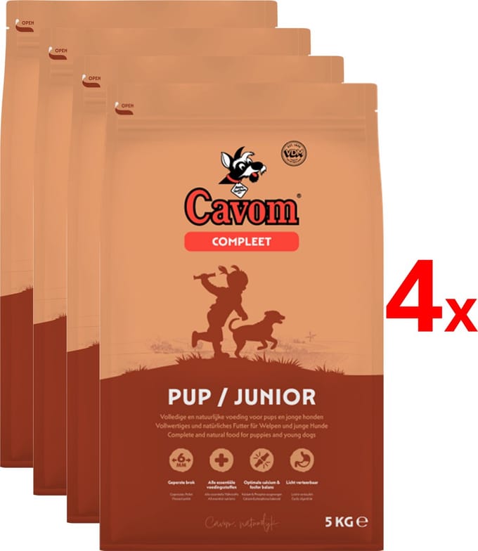 Cavom Compleet - Hondenvoer - Puppy/Junior - 4x5kg