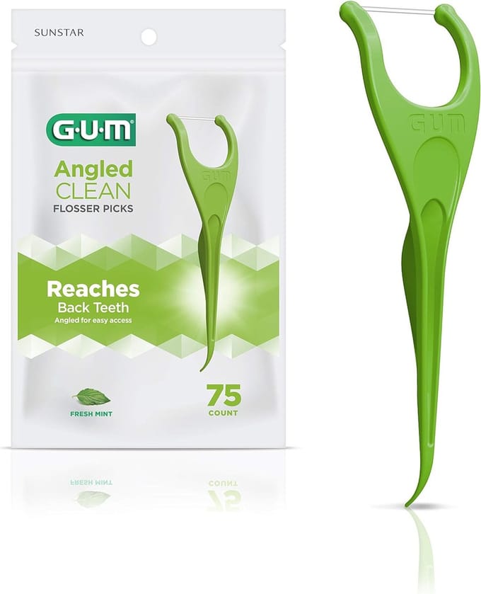 Gum Angled Clean Flossers - Flosdraad - Floss Picks - Fresh Mint - 75 stuks