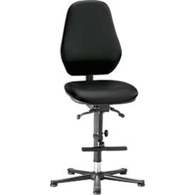 Labostoel Basic, met opstaphulp, kunstleer, Stamskin Top zwart