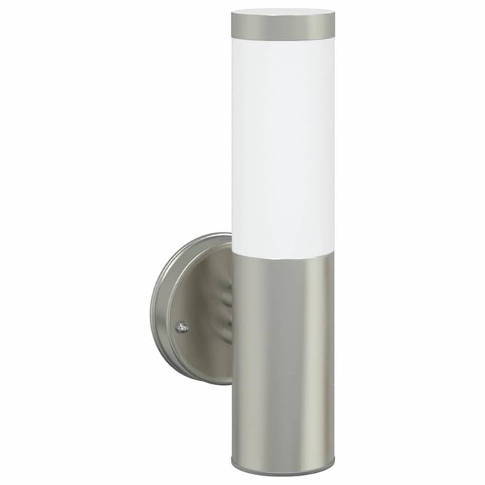 vidaXL Buiten Wandlamp zilver 15 x 7,5 x 33 cm