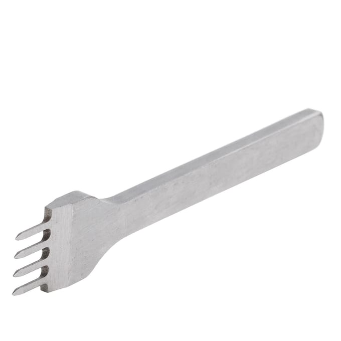Outil de Perforation en Cuir Acier Rapide Chisel à 4 Dents pour Couture d'Articles en Cuir DIY 3mm 3MM gray