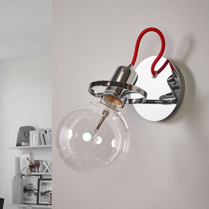 IDEAL LUX Design-wandlamp Radio in chroom