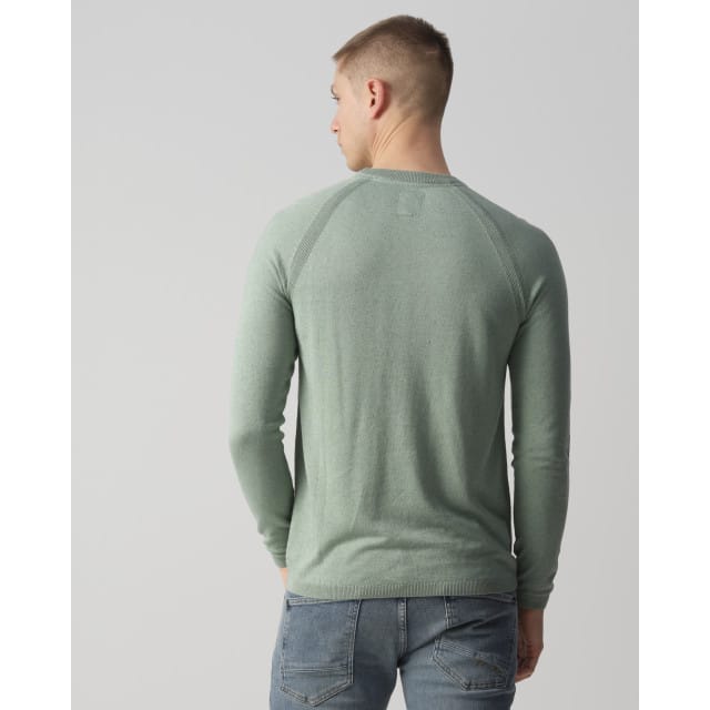 J.C. RAGS Heren Trui Ronde Hals Groen