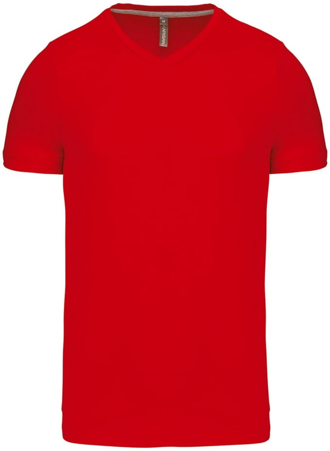 Kariban T-shirt V-hals korte mouwen K357 - Red - M