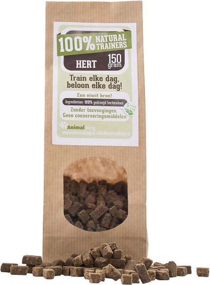 Herttrainers-3 x 150 gram-Animal King-Hondensnacks