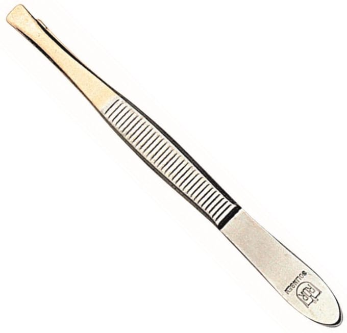 RÖR Solingen Epileer Tweezer / Pincet – 75 mm – Recht – RVS – Verguld