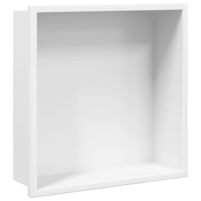 vidaXL - Douchenis - 32x32x9 - cm - roestvrijstaal - matwit