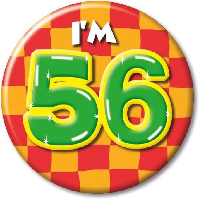 Button klein - i'm 56 Leeftijd Fun gifts
