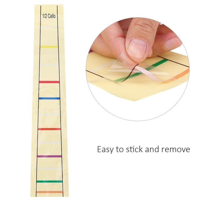 Cello Toets Sticker 12 Vingerpositie Indicator Muziekinstrument Accessoires beige