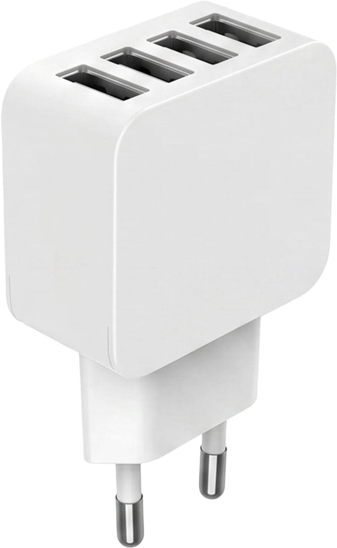 Bigben Connected BASECS5.4A4USBAW oplader voor mobiele apparatuur Smartphone, Tablet Wit AC Snel opladen Binnen