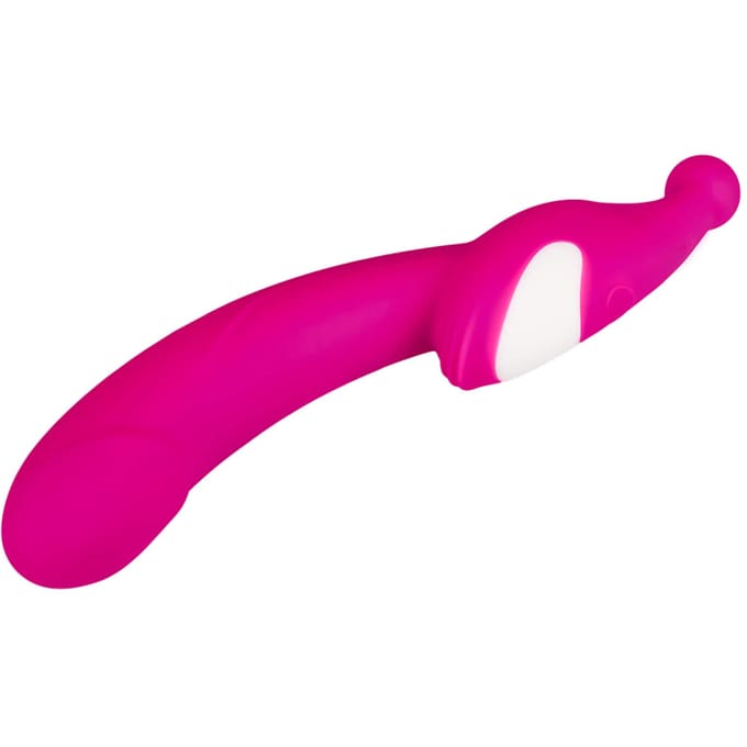 EIS, vibrator, oplaadbaar siliconen Rabbit, 22 cm, waterdicht, aan beide zijden te gebruiken