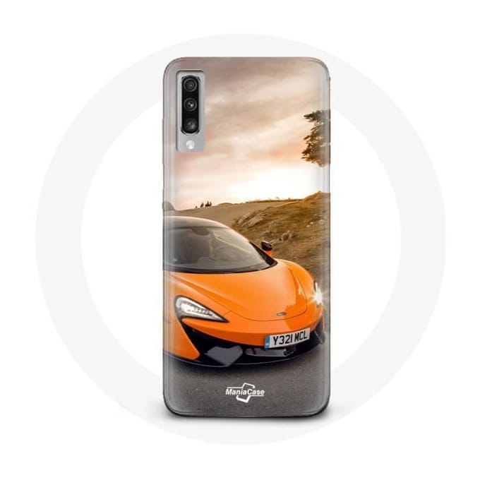 Case voor Samsung Galaxy A50 Formule 1 McLaren F1 Oranje