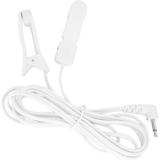 2,5 mm draagbare oorclip elektrodedraad aansluitkabel accessoire voor digitale TENS-massagemachine white