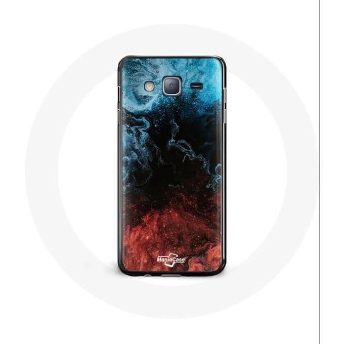 Coque pour Samsung Galaxy J5 2016 fond de texture abstraite rouge noir bleu