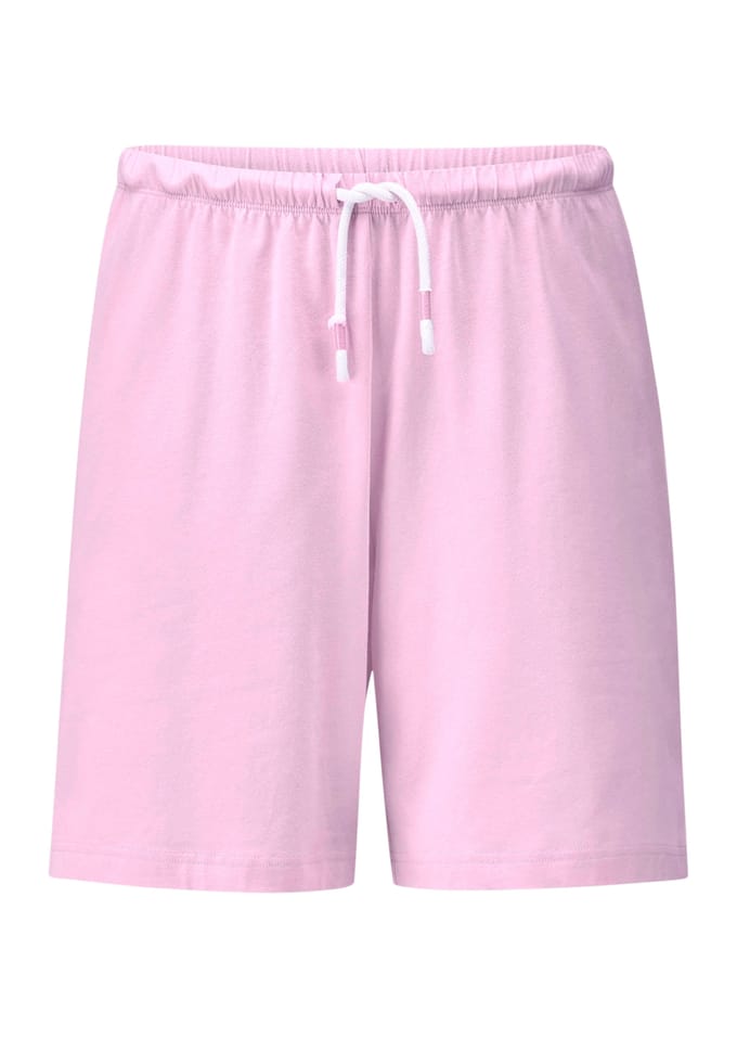Pyjamashort met elastische tailleband en koord - rosé - Gr. S van Goldner Fashion
