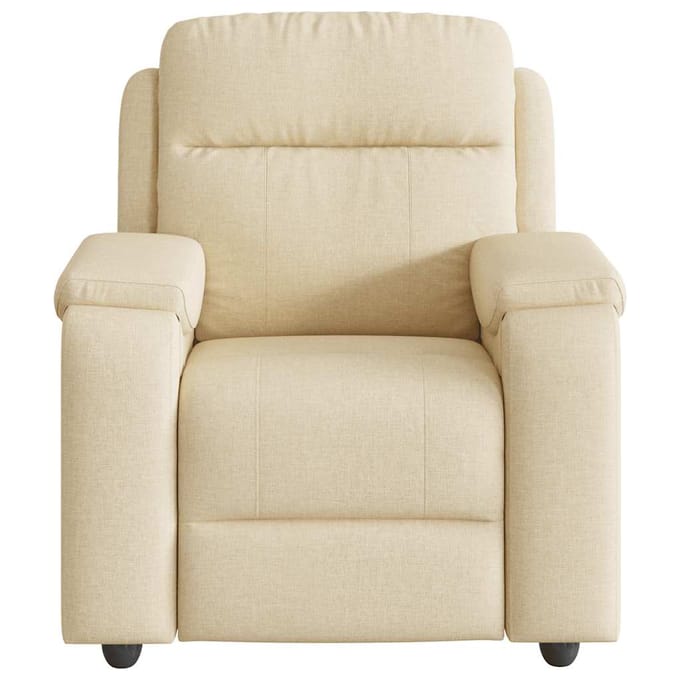 vidaXL - Fauteuil - verstelbaar - stof - crèmekleurig