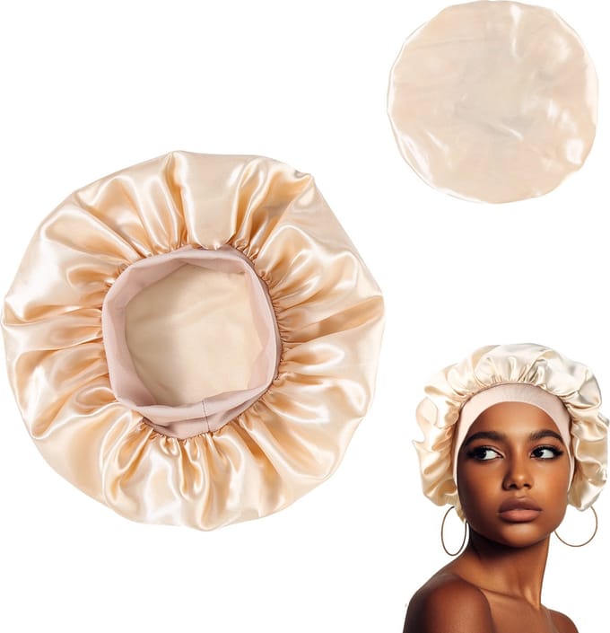 Behave Bonnet - Satijnen Slaapmuts - Bonnet Satijn - Slaapmuts - Beige