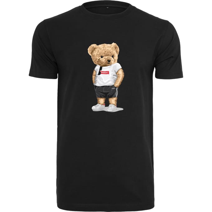 Heren Tee SS met Ballin Est. 2013 Bear Summer Vibe Tee Print - Zwart - Maat S