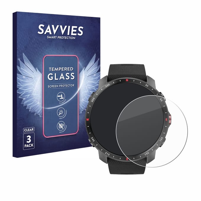 Savvies - Glas Screenprotector voor Polar Grit X Pro - Gehard Beschermglas 9H 3 Stuks