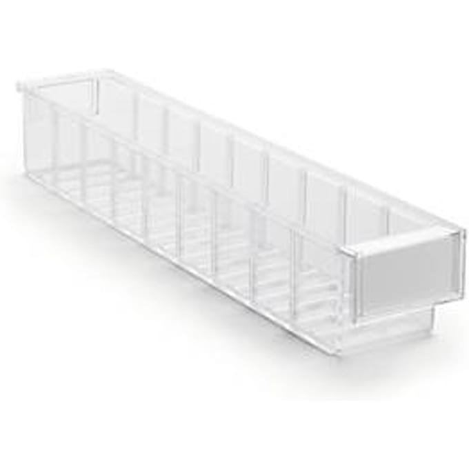 TRESTON magazijnlade 5010, B 92 x D 500 x H 82 mm, 2,4 l, transparant