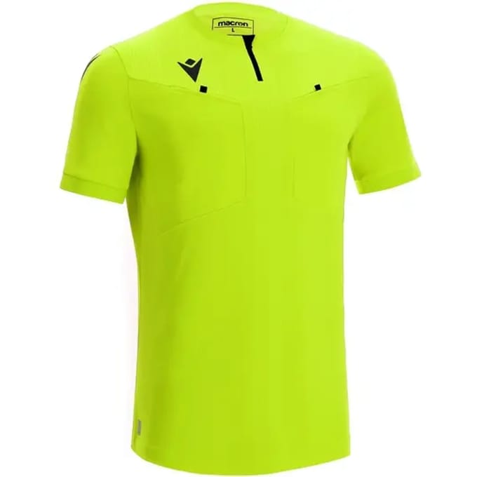 Macron Dienst Scheidsrechtersshirt Korte Mouw Heren - Fluogeel | Maat: M