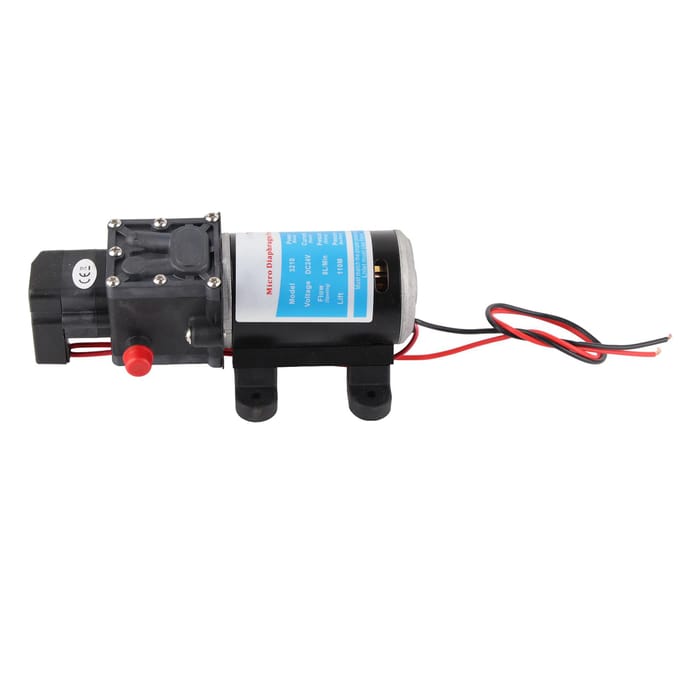 Elektrische Membraan Zelfaanzuigende Hogedruk Waterpomp Met Drukschakelaar 24V 100W