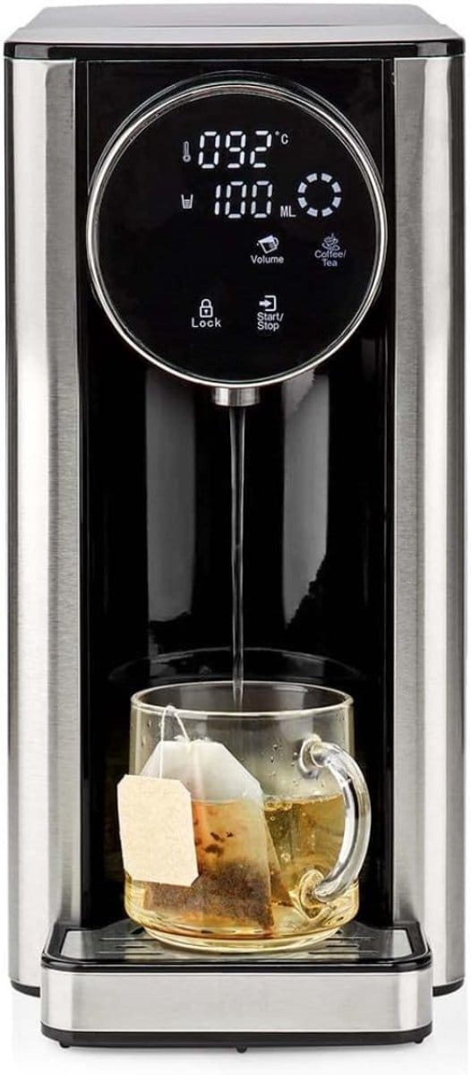 Nexvo® Heetwaterdispenser - Waterdispenser - Zwart/Zilver - ‎26cm x 15cm x 30cm