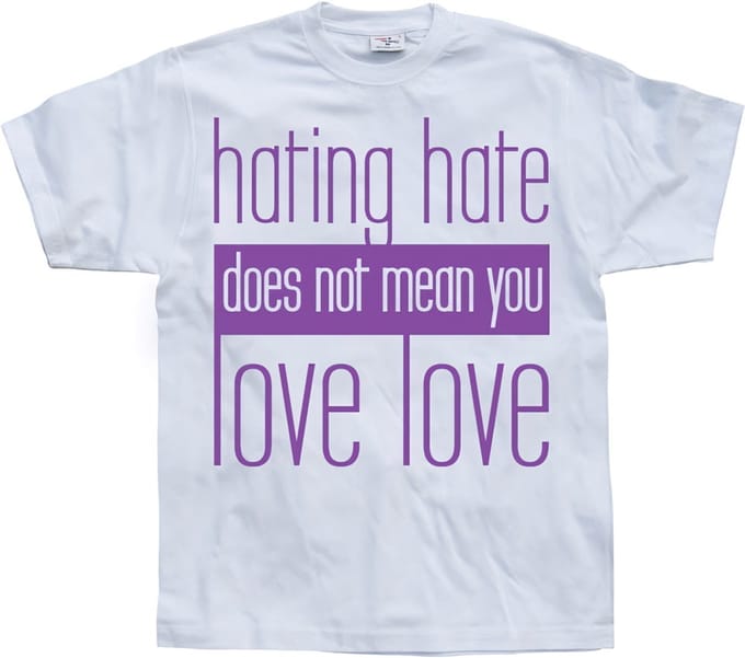 Hybris Hating Hate Love Love T-shirt SH-1-15053-LFH3-13