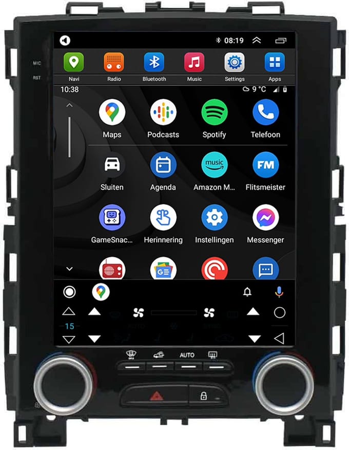 CarPlay autoradio geschikt voor Renault Koleos | 2017 t/m 2022 | Android 13 | Tesla Style scherm | Draadloos Apple CarPlay & Android Auto | 2GB + 32GB | 8-Core processor | Davilon | 2025 model | Bluetooth & Wifi