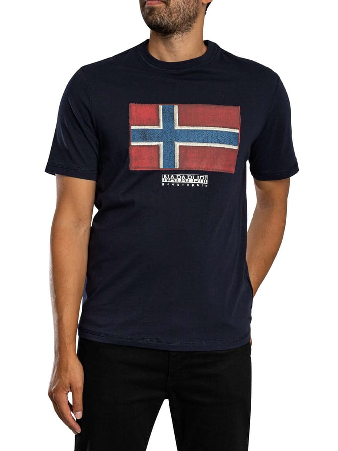 Napapijri Vlag Tiki T-Shirt, Blauw