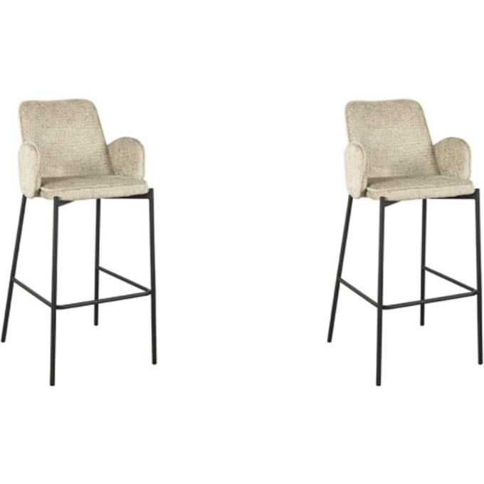 LABEL51 Joni Barkruk - Creme - Stof - Hoog - Kruk - - Met Armleuning