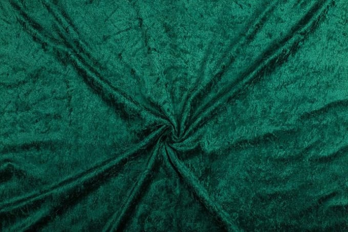 Velours de panne stof - Donkergroen 28 - 1 meter