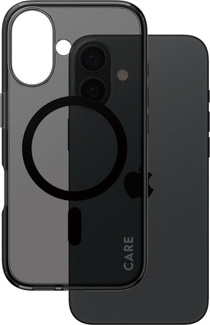 CARE by PanzerGlass Flagship Case Smokey Urban Combat w. - Zwart MagSafe iPhone 16