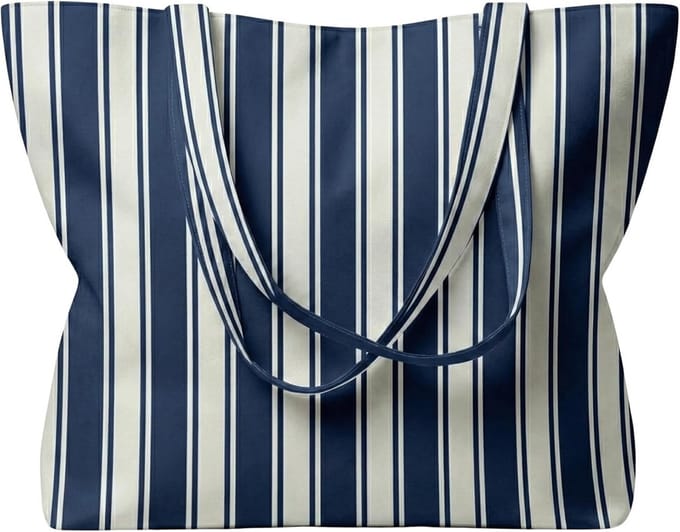 Grote Katoenen Tote Bag met Binnenvak - Herbruikbare Boodschappentas met Digitale Prints