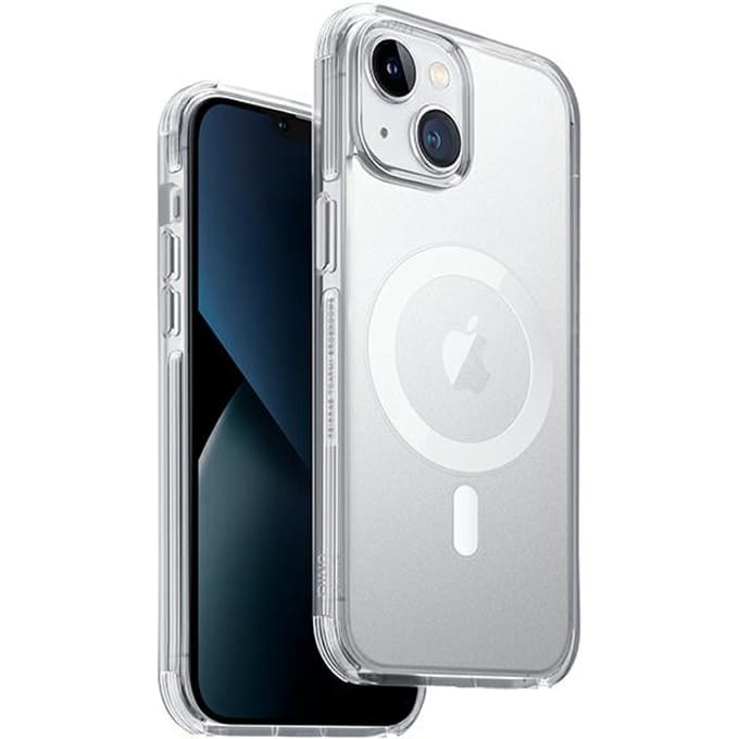 UNIQ Combat Serie - Hoesje voor mobiele telefoon - Magclick Charging - iPhone 14 Plus - Transparant