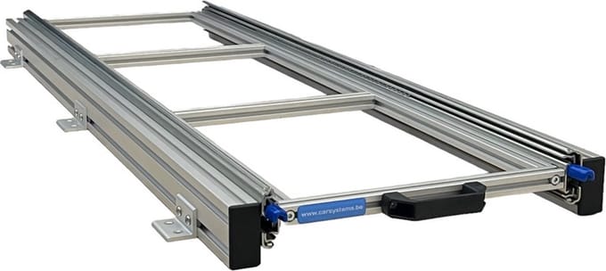 Aluminium schuifframe voor camper - 120x30 cm - 130 kg belastbaar