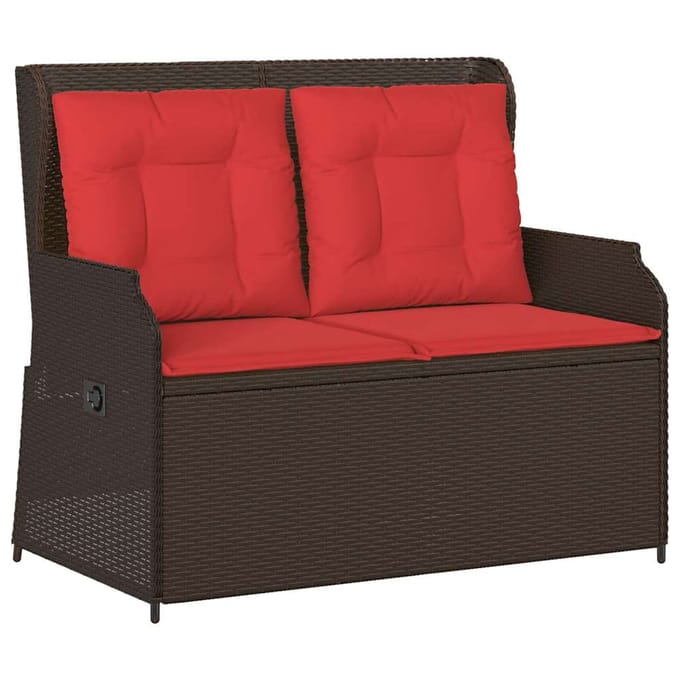 vidaXL - Tuinbank - Bruin - poly - rattan