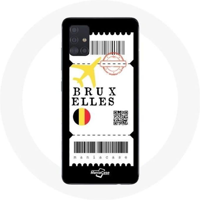 Coque Samsung Galaxy A51 Billet d'avion Bruxelles