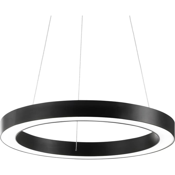 Ideal Lux LED hanglamp Oracle, Ø 70 cm, zwart, 3.000 K