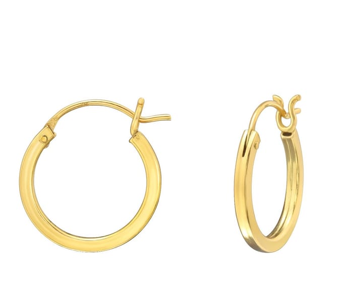 Joy|S - Zilveren oorringen - 14 mm - 1.5 mm dikte - Franse sluiting
