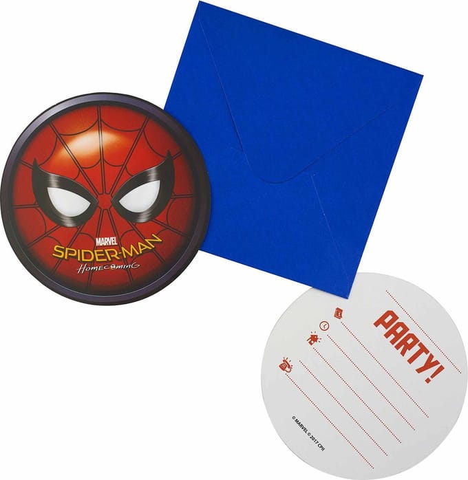 Marvel feestzakjes Spider-Man rood 23 cm 6 stuks