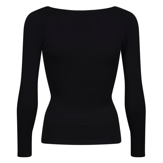 Dames Essentials Langarmtop Vormgevend Gerecycled Stretch Everyday Fit