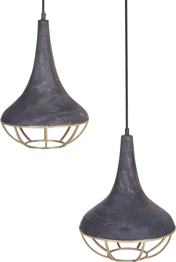 BAGMATI - Hanglamp - Zwart/Koper - Mangohout
