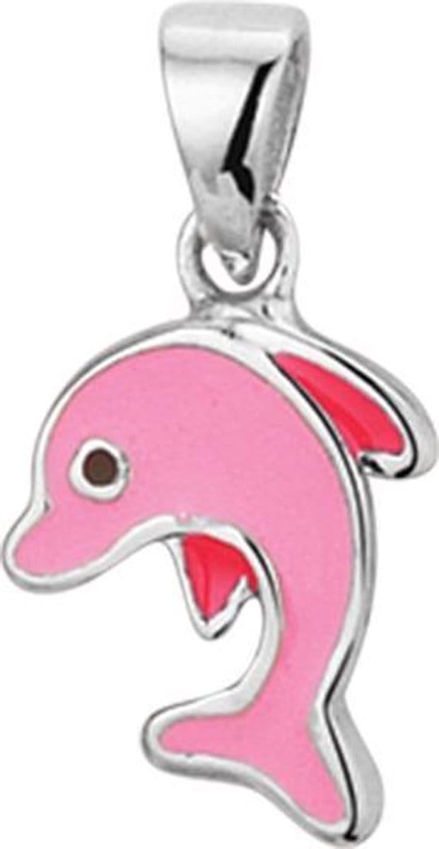 The Kids Jewelry Collection Hanger Dolfijn - Zilver Gerhodineerd